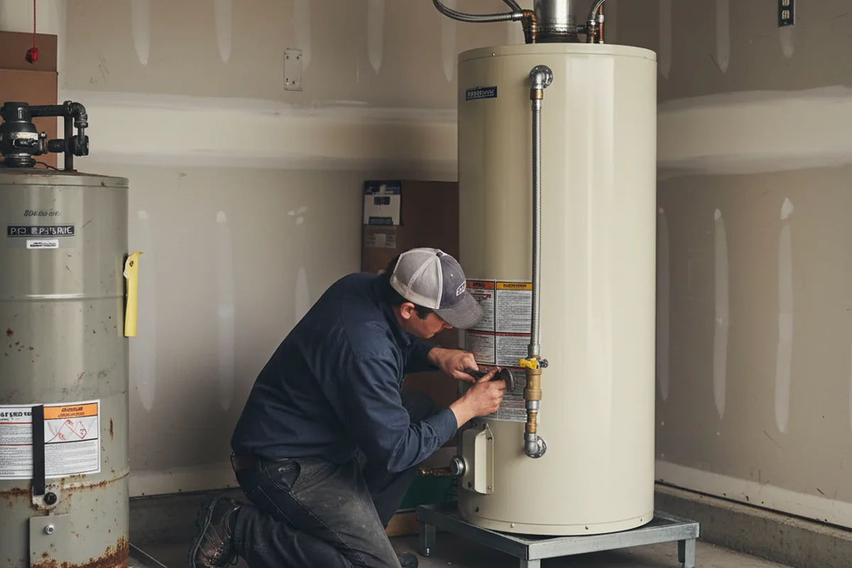 Water heater and shutoff valve replacement in Richardson